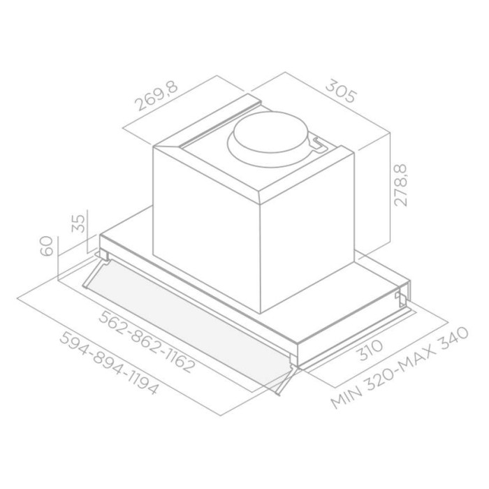 Витяжка Elica BOX IN PLUS IXGL/A/120