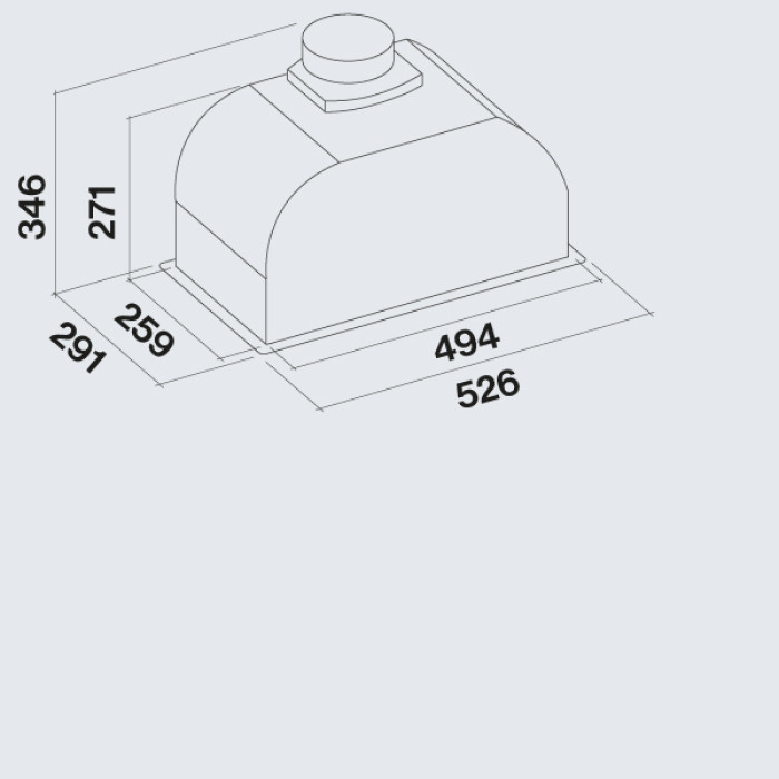 Витяжка Falmec Gruppo Incasso Burano 50 White (600) CBIN50.E9P2#ZZZB460F