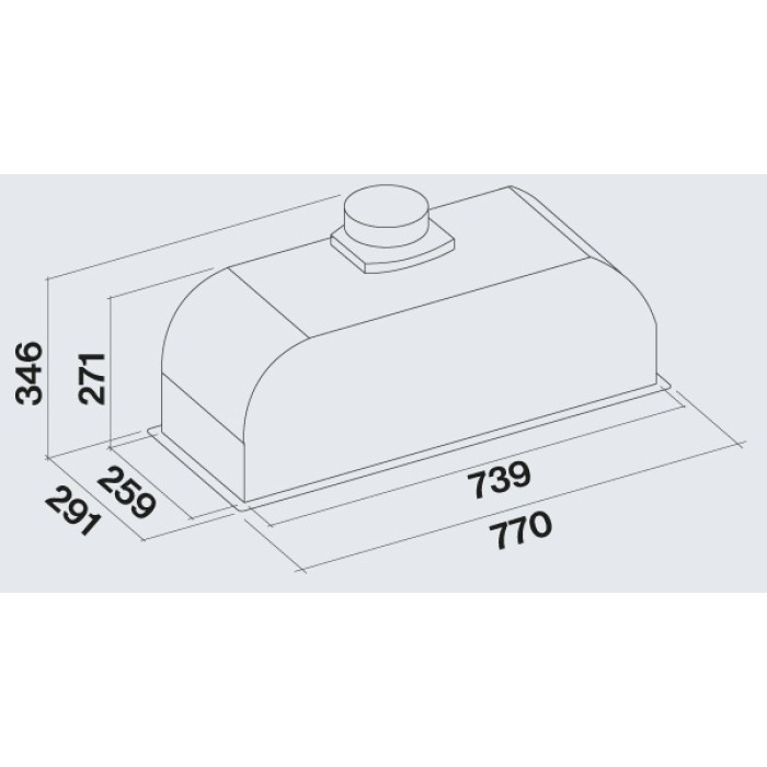 Витяжка Falmec Gruppo Incasso Burano 70 White (600) CBIN70.E9P2#ZZZB460F