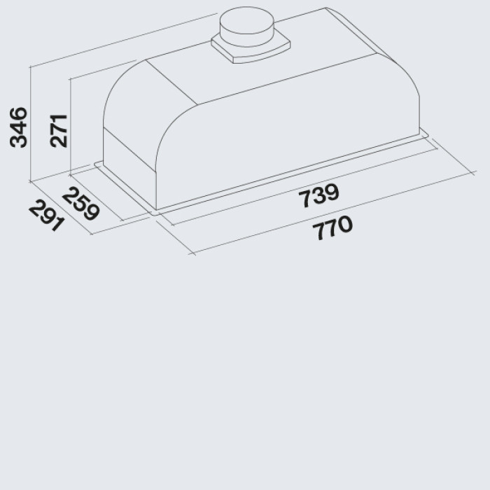 Витяжка Falmec Gruppo Incasso Burano 70 EP Black CBIN70.E9P2#ZZZN460F