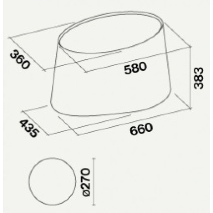 Витяжка Falmec MARE E.ION Isola 66 White Glass (450) CENI66.E0P6#ZZZF441F