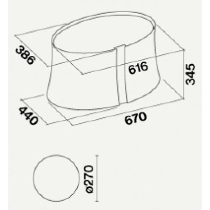Витяжка Falmec ZEPHIRO E.ION Isola 67 White Glass (450) CEZI66.E0P6#ZZZF441F