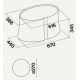 Витяжка Falmec ZEPHIRO E.ION Isola 67 White Glass (450) CEZI66.E0P6#ZZZF441F