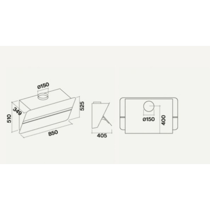 Витяжка Falmec FLIPPER 55 White Glass (800) CFPN55.E0P2#ZZZF491F