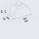 Витяжка Falmec GRUPPO INCASSO PLUS 50 WHITE (800) CGIW50.E26P2#EUB490F