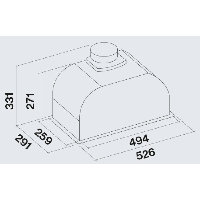 Витяжка Falmec GRUPPO INCASSO PLUS 50 (800) CGIW50.E26P2#EUI490F