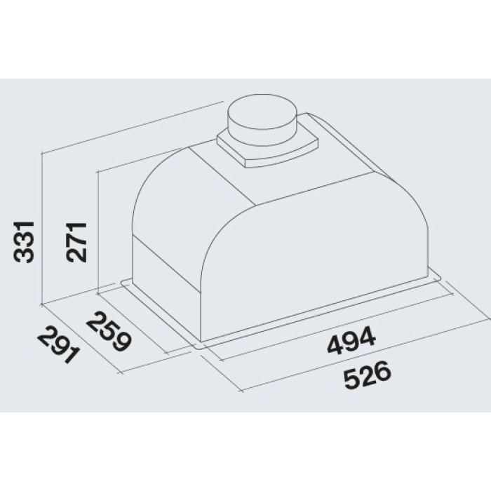 Витяжка Falmec GRUPPO INCASSO PLUS 50 BLACK (800) CGIW50.E26P2#EUN490F