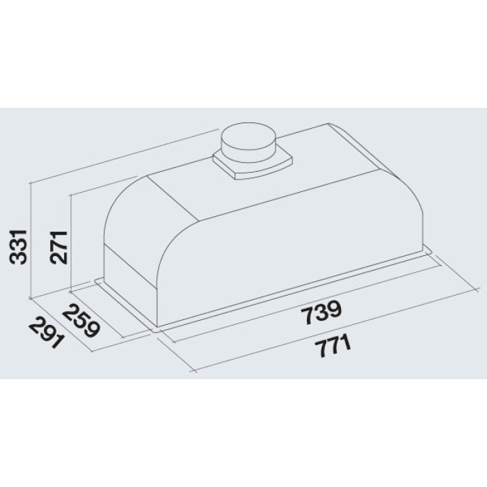 Витяжка Falmec GRUPPO INCASSO PLUS 70 WHITE (800) CGIW70.E26P2#EUB490F