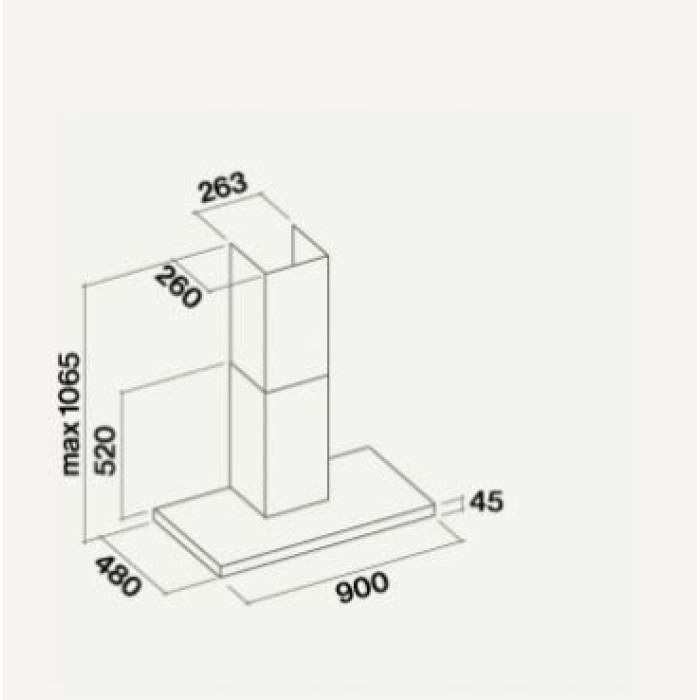Витяжка Falmec LUCE 90 Black Glass (800) CLHN90.00P6#ZZZN491F