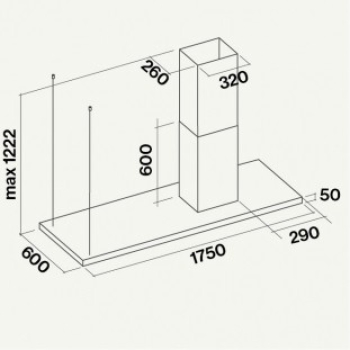Витяжка Falmec LUMEN Isola 175 DX Stainless steel (800) CLUI75.E0P2#NEUI490F