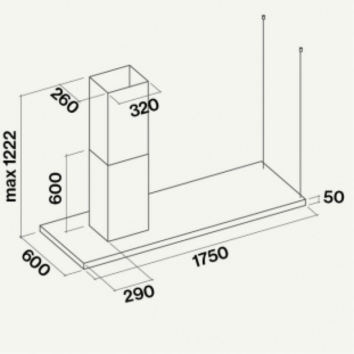 Витяжка Falmec LUMEN Isola 175 SX Stainless steel (800) CLUI75.E1P2#NEUI490F