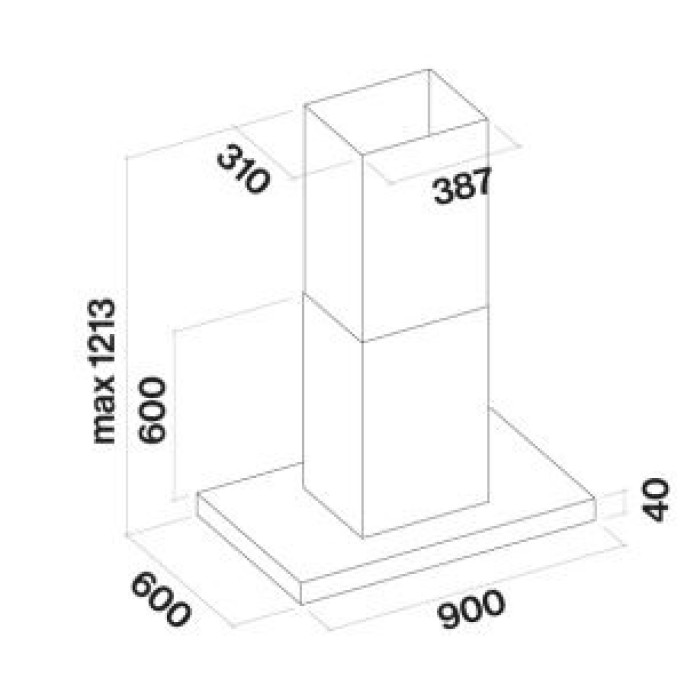 Витяжка Falmec LUMEN Isola 90 NRS 800 CLUI90.E10P2#NEUI490F