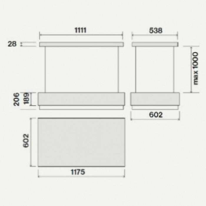 Витяжка Falmec LEVANTE Isola 120 White (600) CLVI20.E0P7#ZZZF461F