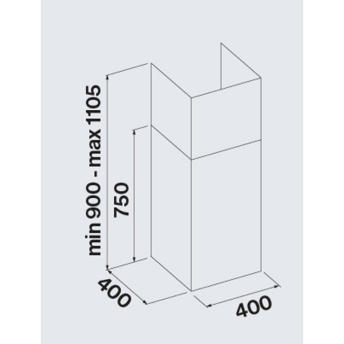 Витяжка Falmec MIRA Plus Telescopic 40 (800) CMFN40.E11P2#EUI490F
