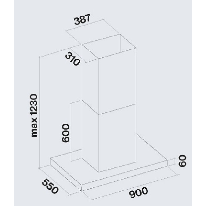 Витяжка Falmec PLANE Plus NRS Isola 90 Black (800) CPLI90.E24P2#EUN490F