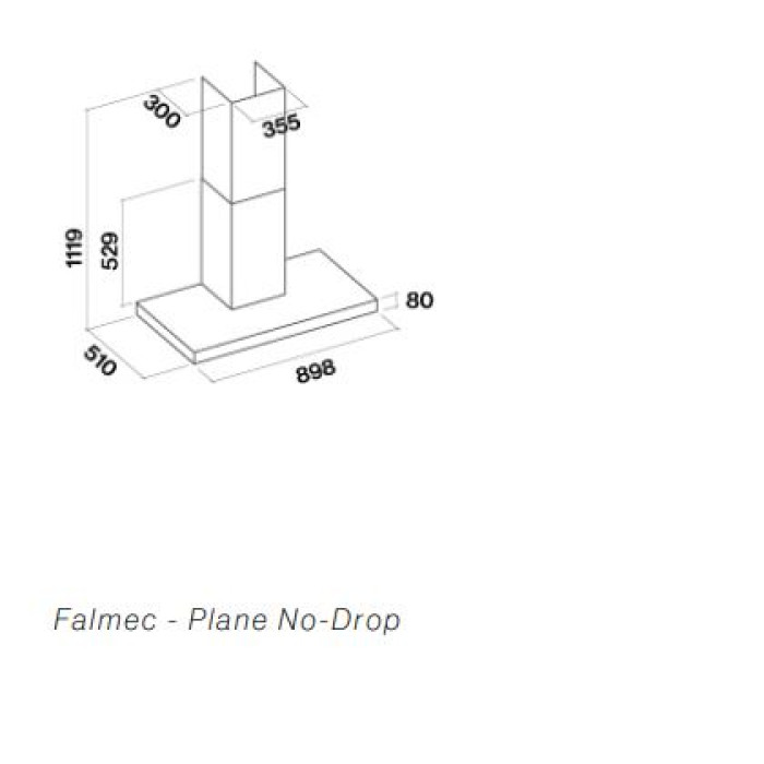 Витяжка Falmec PLANE NO-DROP 90 inox 800 CPLN90.E21P2#ZZZI490F