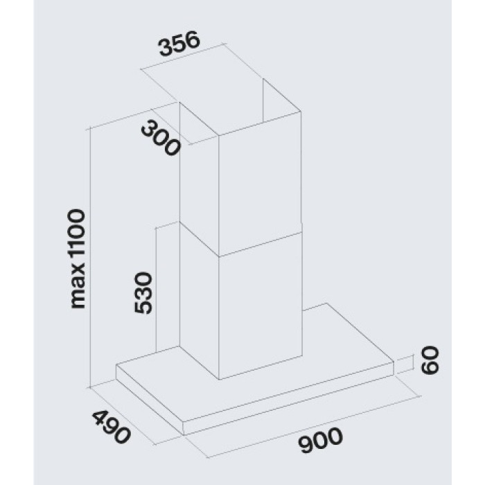 Витяжка Falmec PLANE Plus NRS 90 Black (800) CPLN90.E24P2#EUN490F