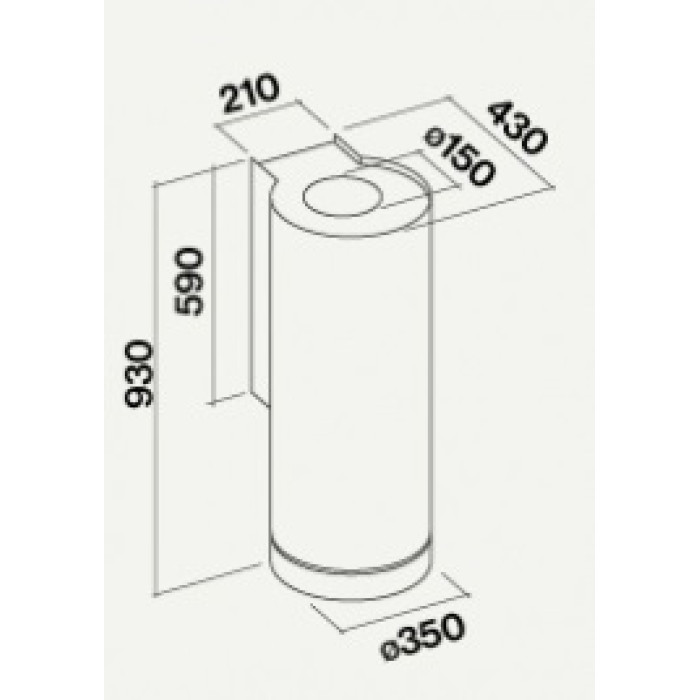 Витяжка Falmec POLAR 35 Stainless steel (800) CPON90.E0P1#ZZZI491F