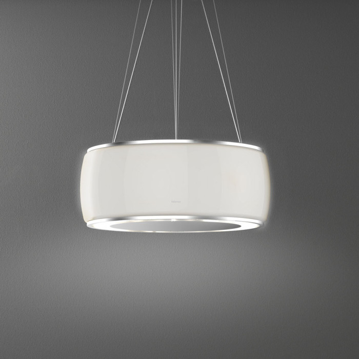 Витяжка Falmec Soffio Isola 58 White Satin Glass (600) CSAI58.E0P7#ZZZF461F