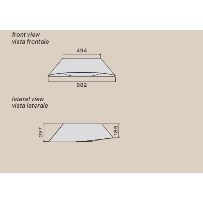 Витяжка Falmec VOGUE Isola 88 Grey (600) CVGN88.E0P7#ZZZZ461F