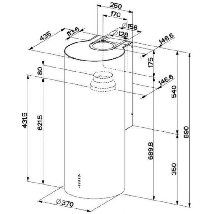 Витяжка Faber Cylindra 2 Ev8 2El Xh890
