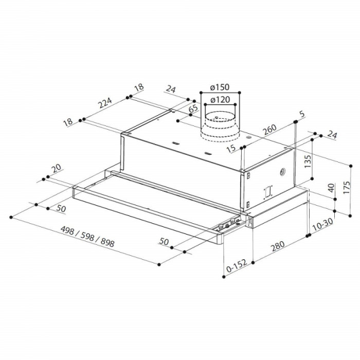 Витяжка Faber FLEXA NG GLASS LUX WH A60