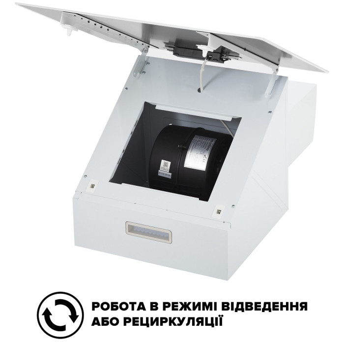 Витяжка Interline FLOW WH A/60/GL/M