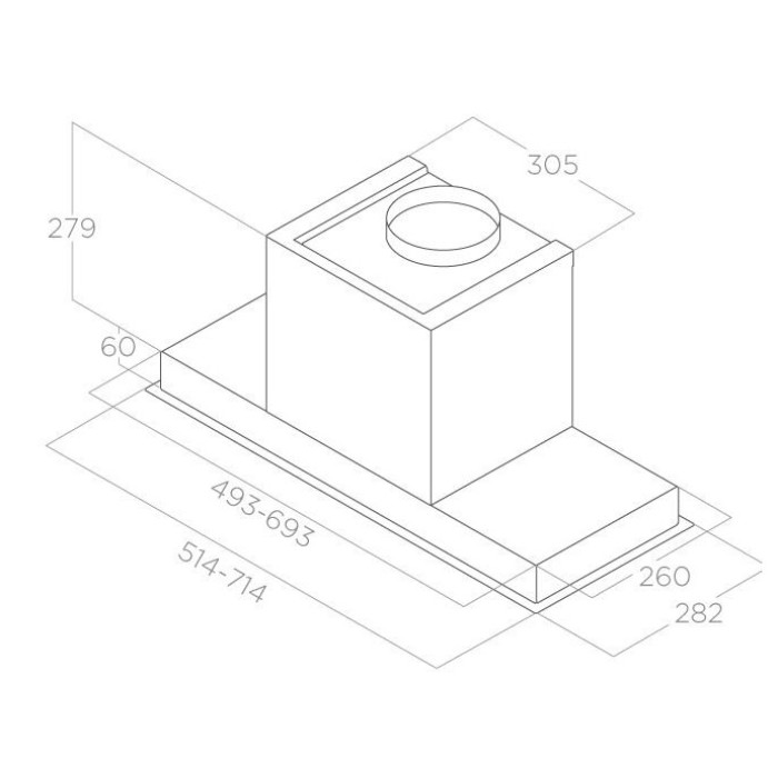 Витяжка Elica HIDDEN 2.0 BL MAT/A/72