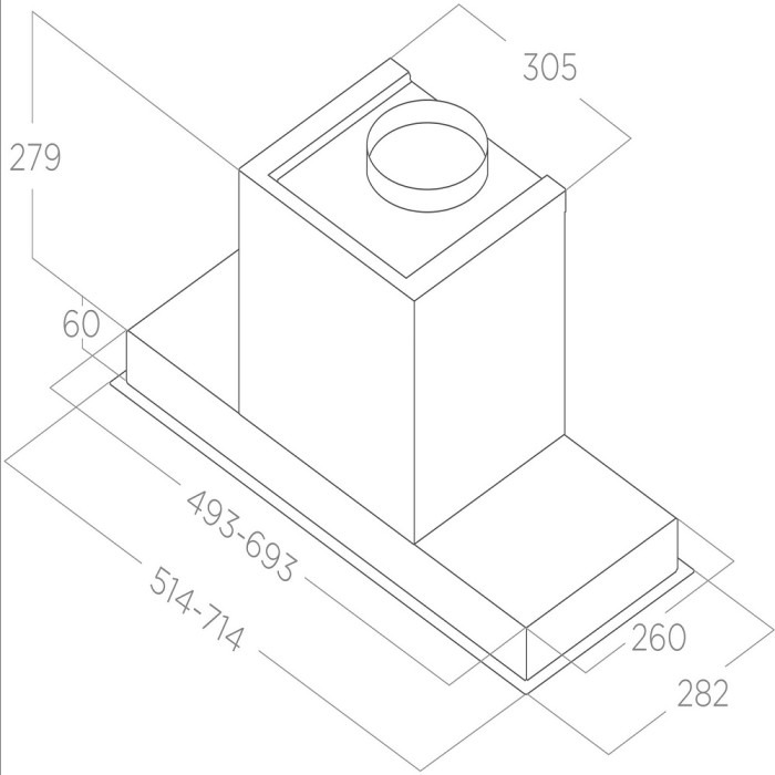 Витяжка Elica HIDDEN ADVANCE PLUS @ IX/A/72