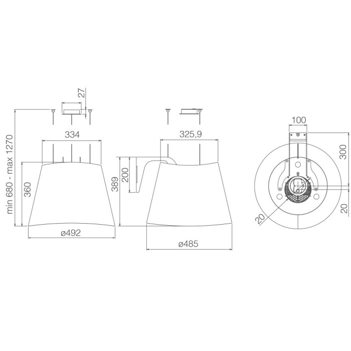Витяжка Elica JUNO BL/F/50