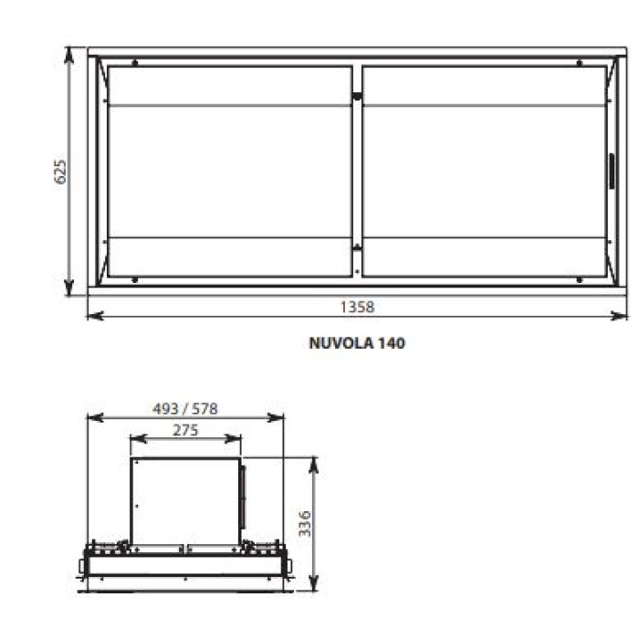 Витяжка Falmec NUVOLA LED 140 White (1000)