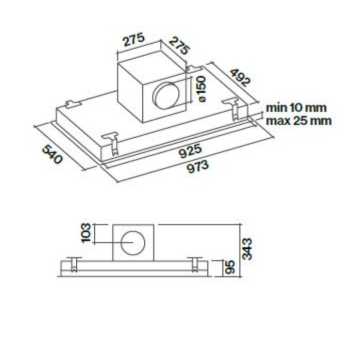 Витяжка Falmec NUVOLA LED 90 Stainless steel (1300)