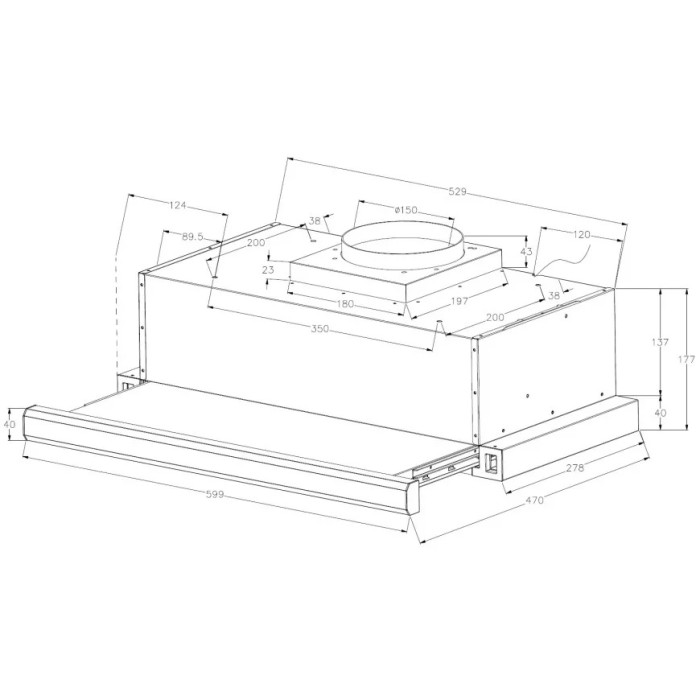 Витяжка Fabiano Neoslim 60 Inox