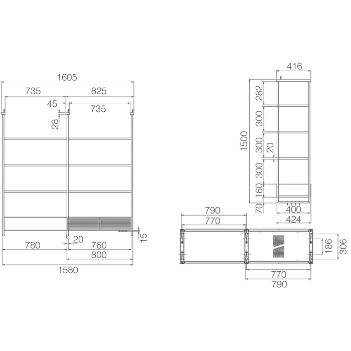 Витяжка Elica OPEN SUITE SUPERIOR BL MAT/F/160