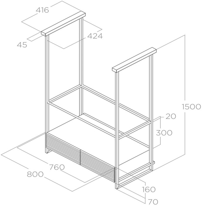 Витяжка Elica OPEN SUITE SUPERIOR BL/F/80