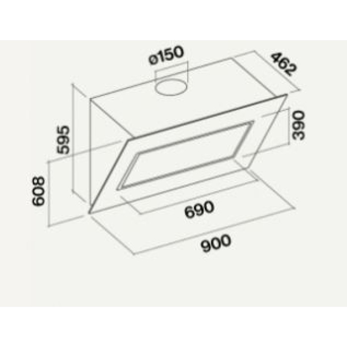 Витяжка Falmec QUASAR 60 Black Glass (800) CQPN60.E0P2#ZZZN491F