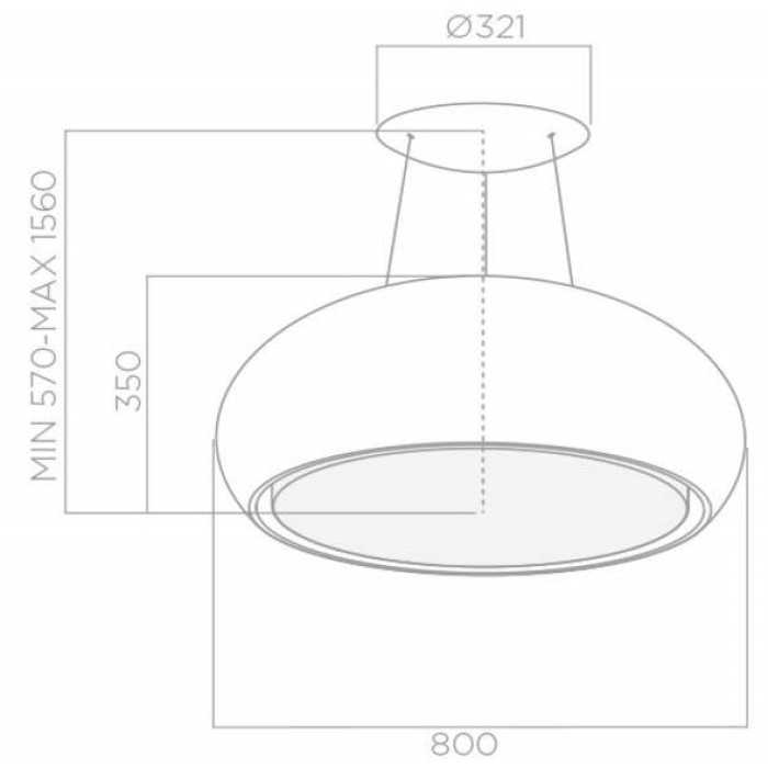Витяжка Elica SEASHELL BL/F/80