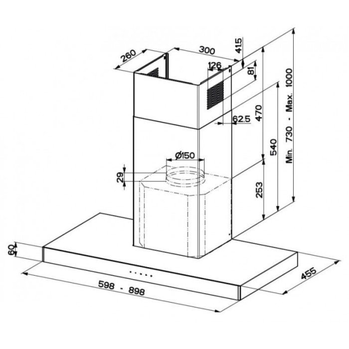 Витяжка Faber Stilo Glass Smart X/V A60