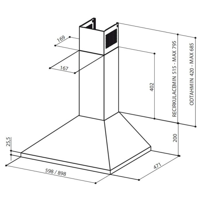 Витяжка Faber VALUE PB 4 2L BK A60